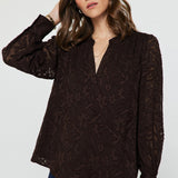 Current Air | Melanie Lace V-Neck Top | Sweetest Stitch Boutique RVA