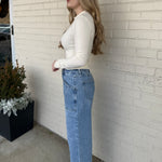 Flying Monkey | Alina High Rise Barrel Jeans | Sweetest Stitch