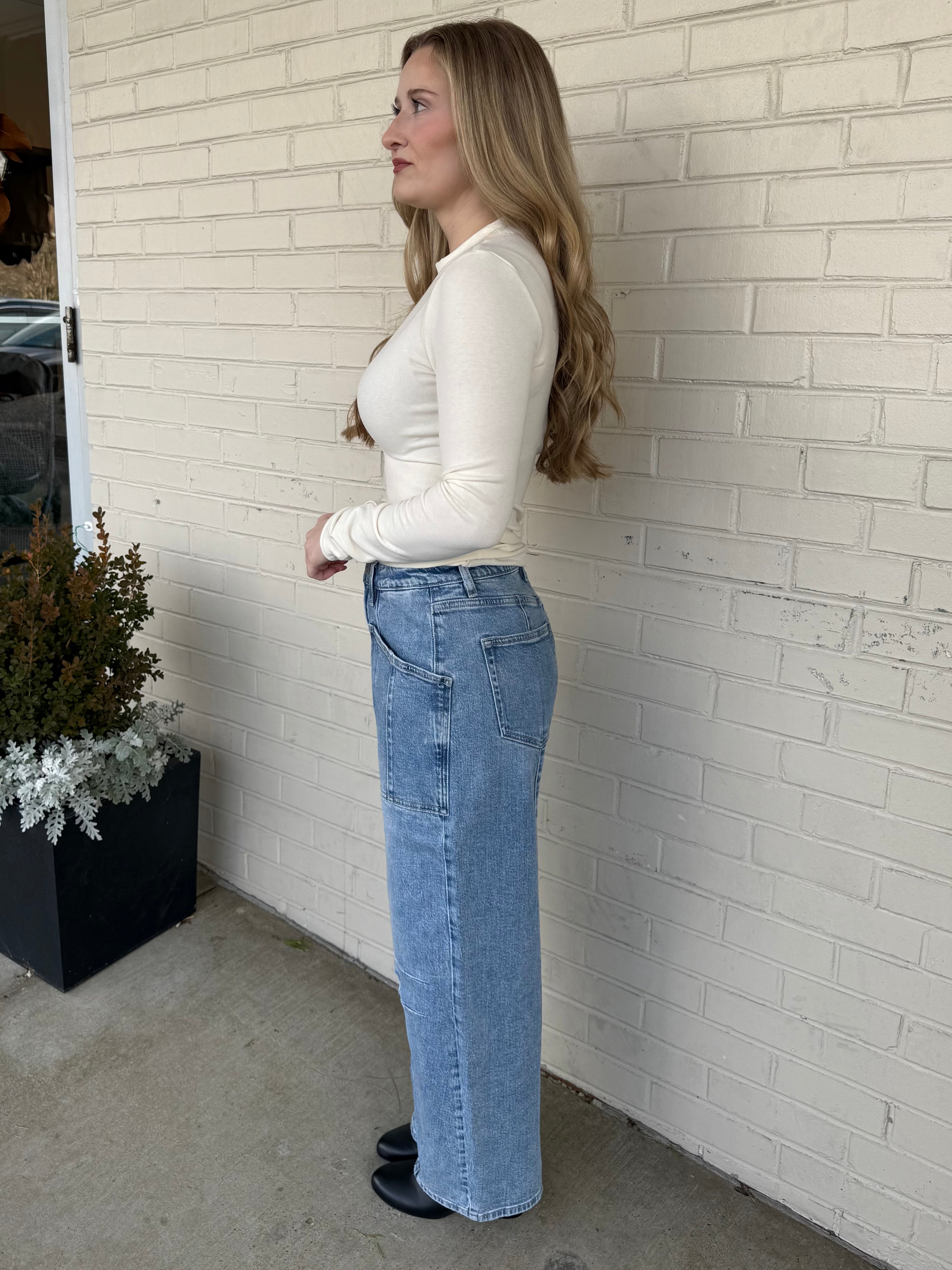 Flying Monkey | Alina High Rise Barrel Jeans | Sweetest Stitch