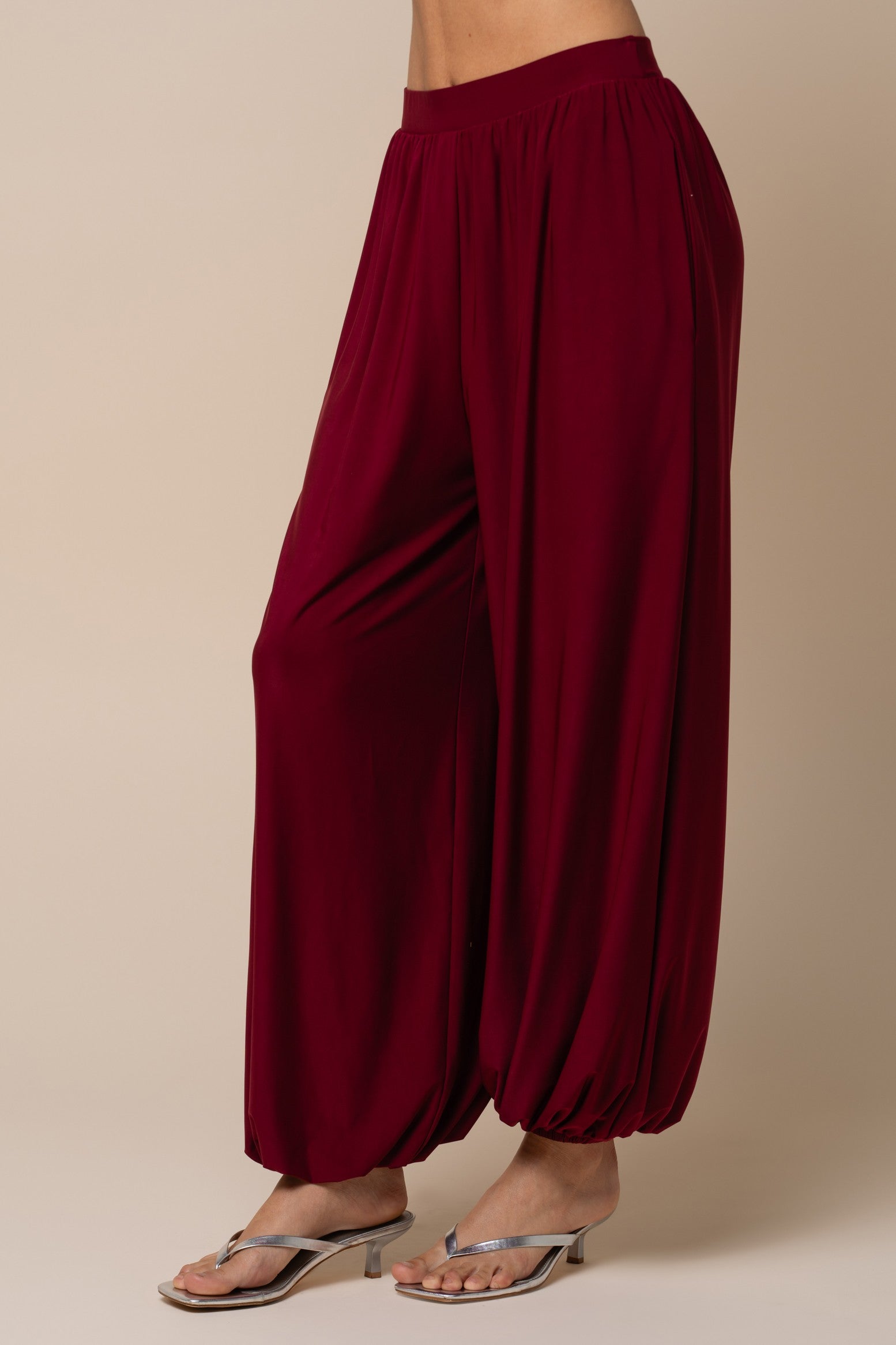 Lalavon | Liza Balloon Pants - Burgundy | Sweetest Stitch Boutique RVA