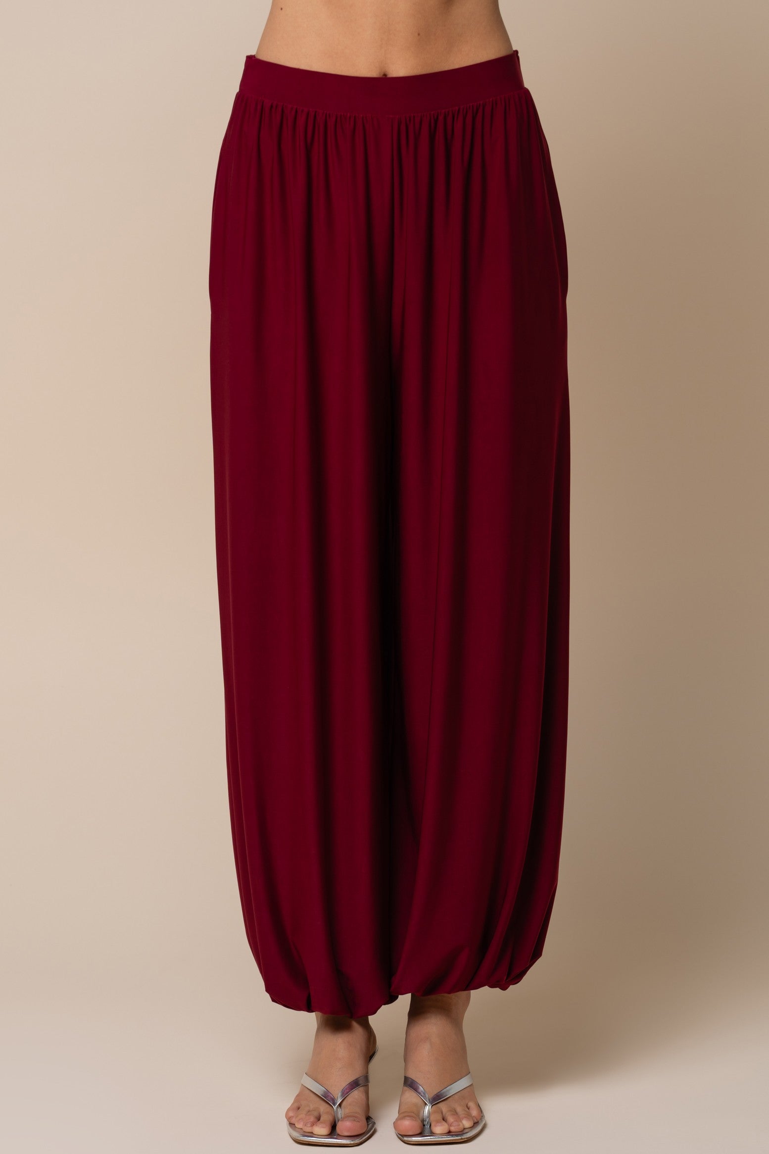 Lalavon | Liza Balloon Pants - Burgundy | Sweetest Stitch Boutique RVA