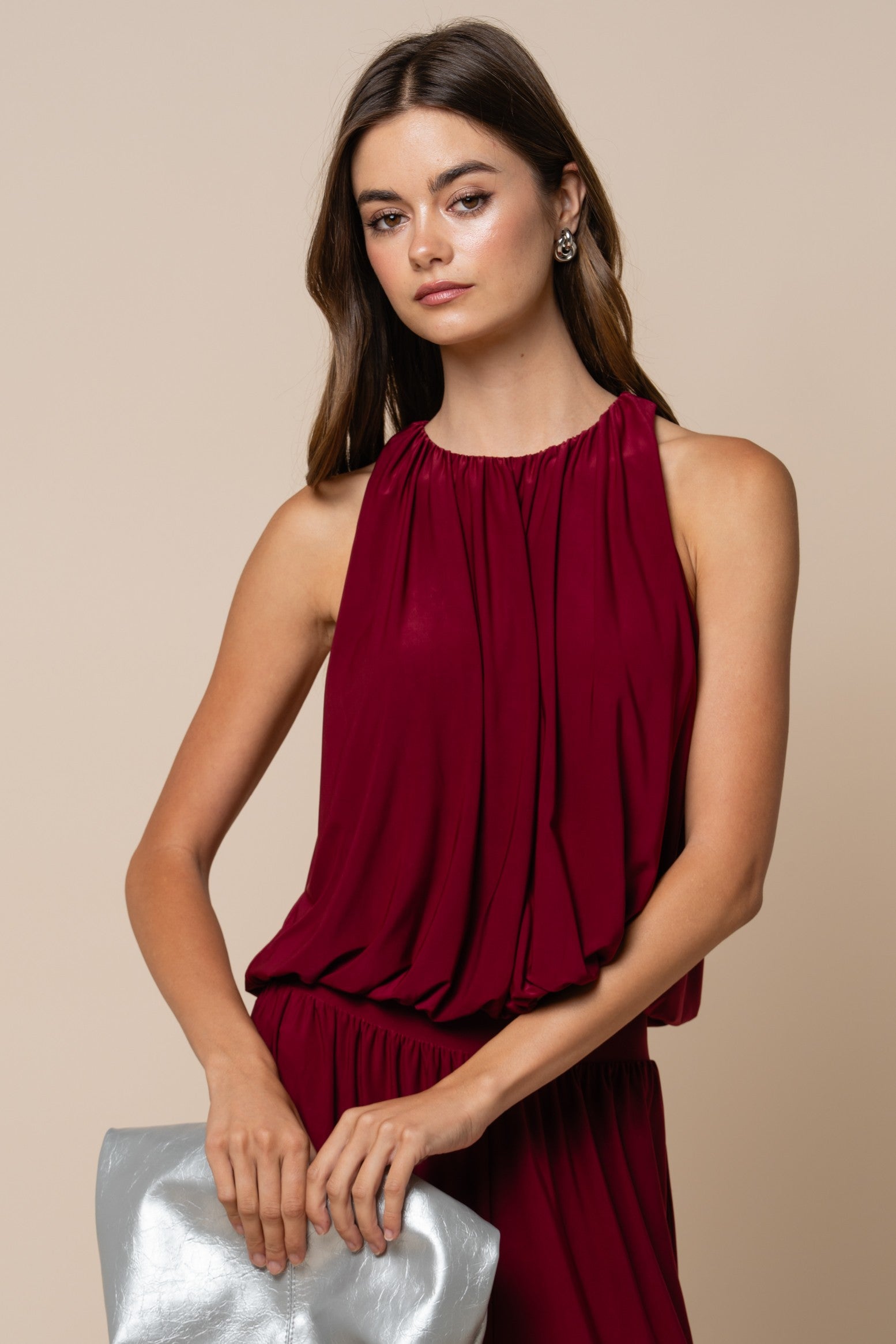 Lalavon | Liza Sleeveless Top - Burgundy | Sweetest Stitch Boutique