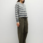 Mod Ref | Natalia Striped Zipper Sweater | Sweetest Stitch Boutique