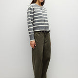 Mod Ref | Natalia Striped Zipper Sweater | Sweetest Stitch Boutique