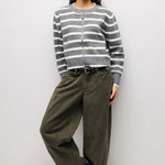 Mod Ref | Natalia Striped Zipper Sweater | Sweetest Stitch Boutique