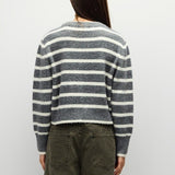 Mod Ref | Natalia Striped Zipper Sweater | Sweetest Stitch Boutique