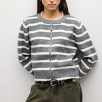 Mod Ref | Natalia Striped Zipper Sweater | Sweetest Stitch Boutique