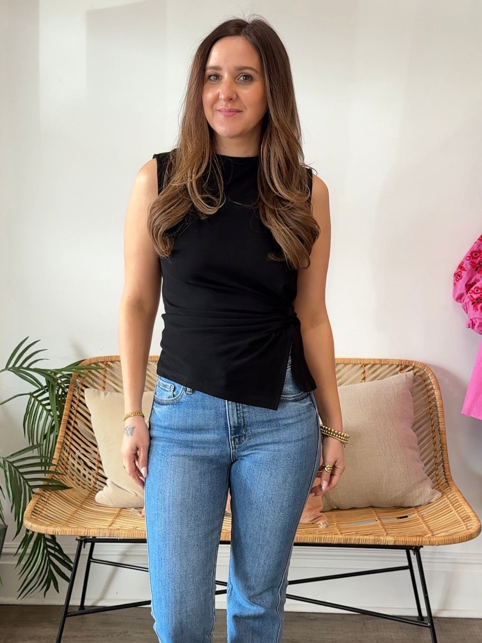 Mod Ref | Josephine Sleeveless Twist Front Top | Sweetest Stitch RVA