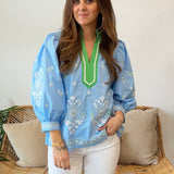 Entro | Emory Embroidered Top | Sweetest Stitch Boutique Richmond