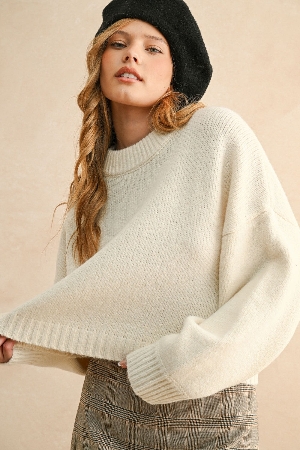 Miou Muse | Marilyn Crew Neck Knit Sweater | Sweetest Stitch Boutique