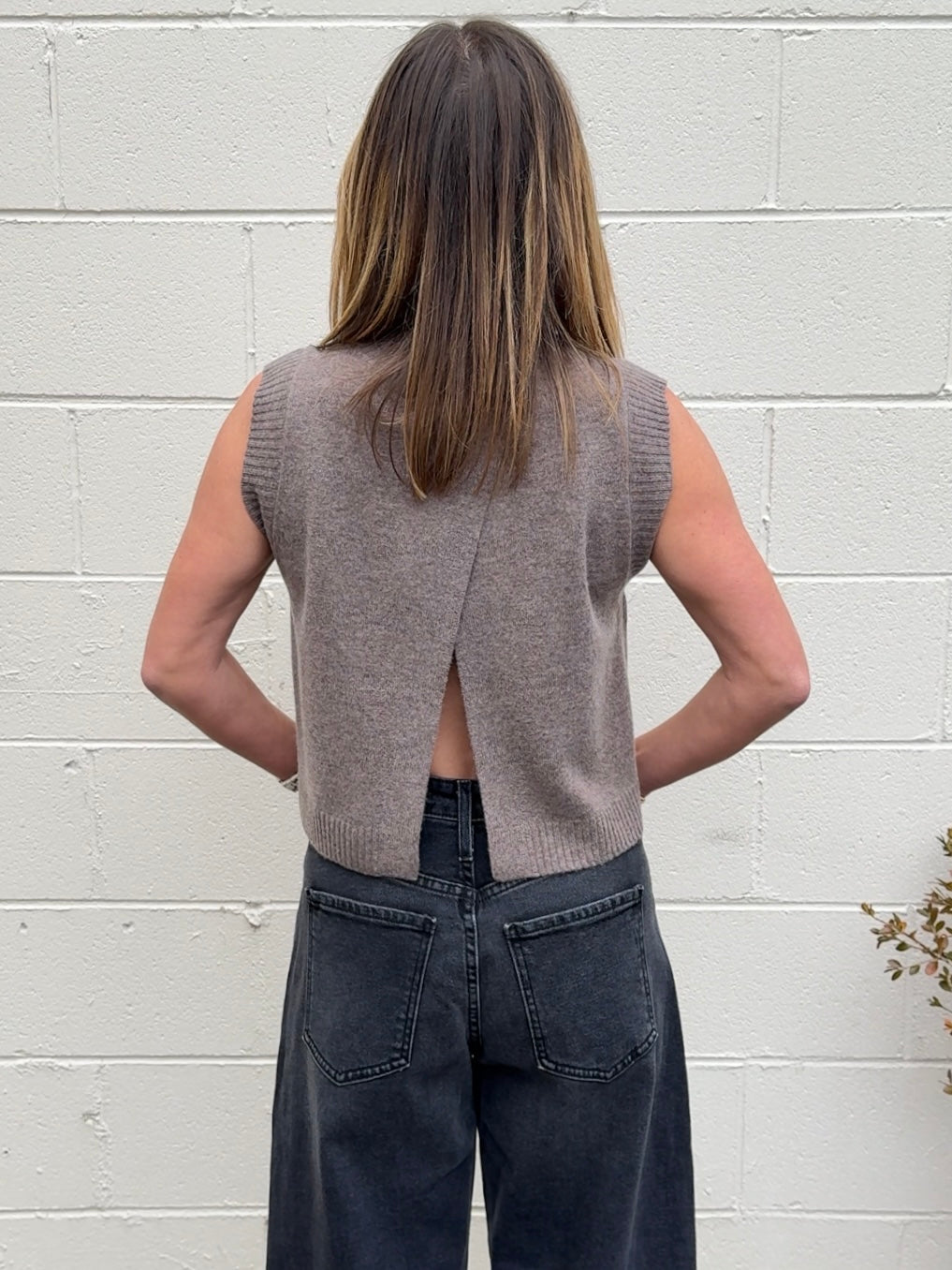 Olivaceous | Marigold Open Back Sleeveless Knit Top | Sweetest Stitch