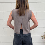 Olivaceous | Marigold Open Back Sleeveless Knit Top | Sweetest Stitch