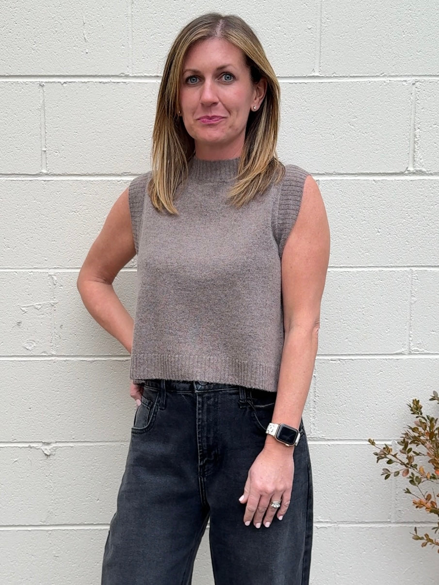 Olivaceous | Marigold Open Back Sleeveless Knit Top | Sweetest Stitch