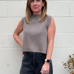 Olivaceous | Marigold Open Back Sleeveless Knit Top | Sweetest Stitch