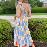 Promesa | Crystal Ruffle Strap Midi Dress | Sweetest Stitch Boutique