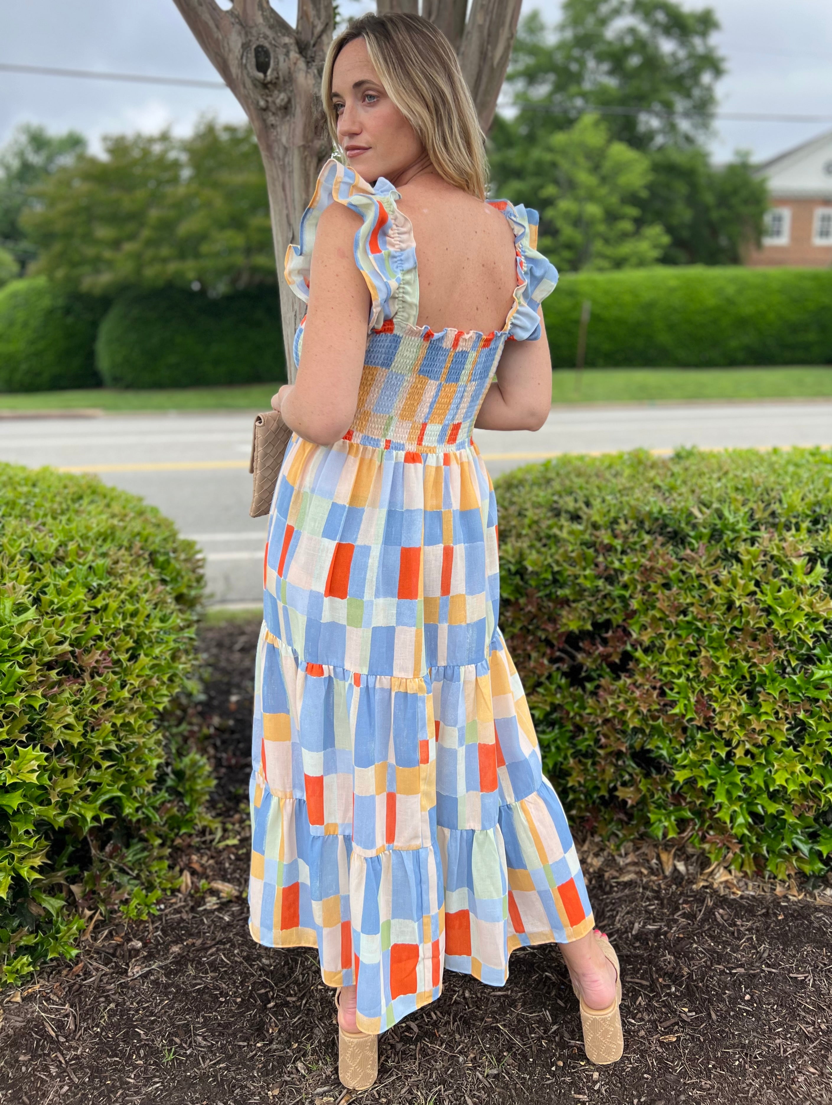 Promesa | Crystal Ruffle Strap Midi Dress | Sweetest Stitch Boutique