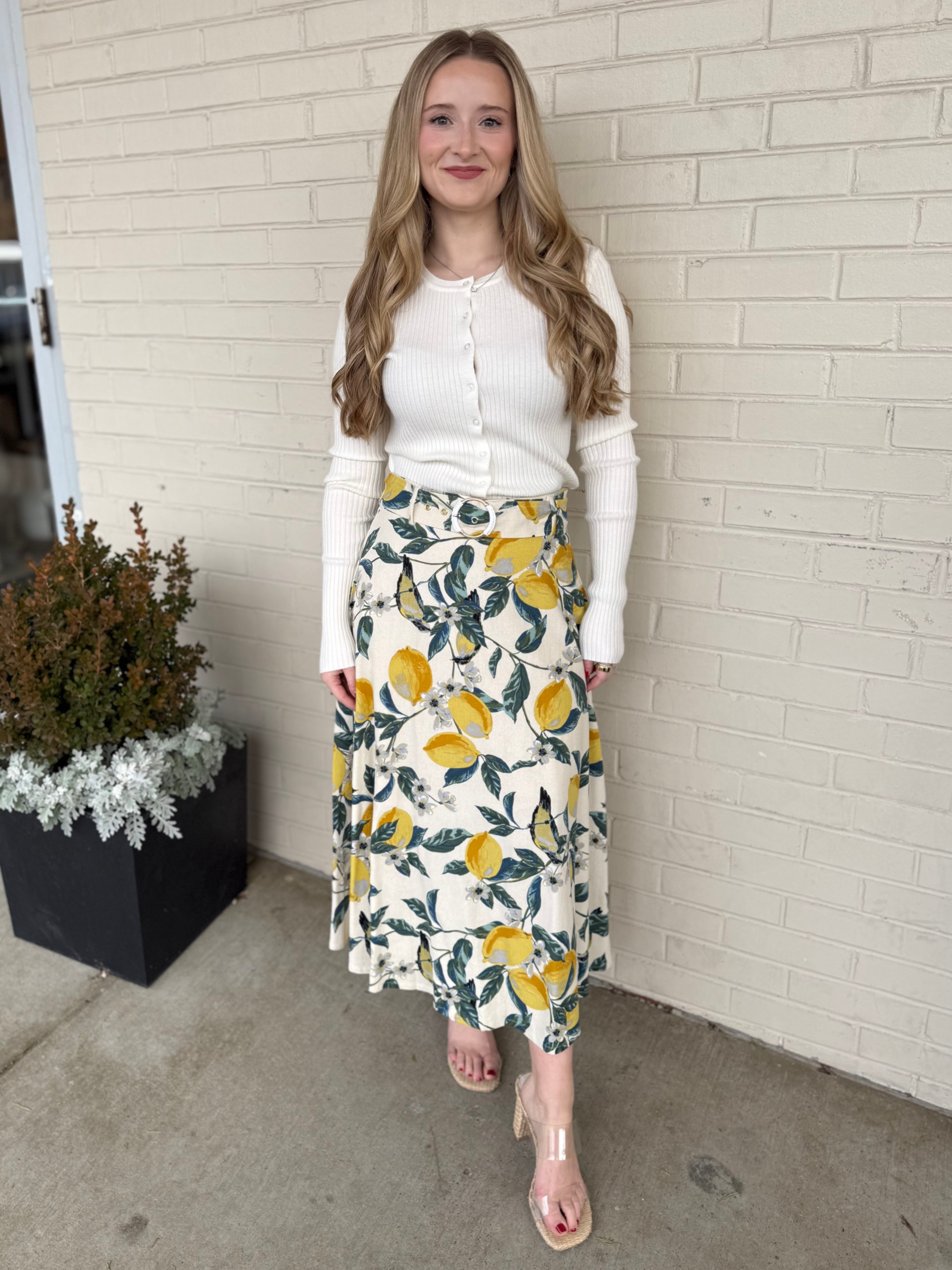 Dress Forum | Julieta Lemon Midi Skirt | Sweetest Stitch