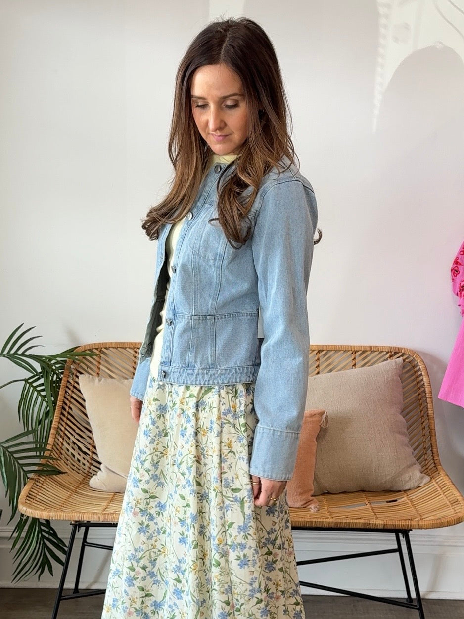 Fate | Benji Button Front Denim Jacket | Sweetest Stitch Boutique RVA