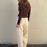Aaron & Amber | Chana Wide Leg Jeans - Cream | Sweetest Stitch