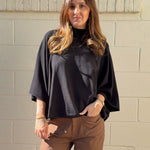 Entro | Lara Mock Neck Cape Top | Sweetest Stitch Boutique RVA
