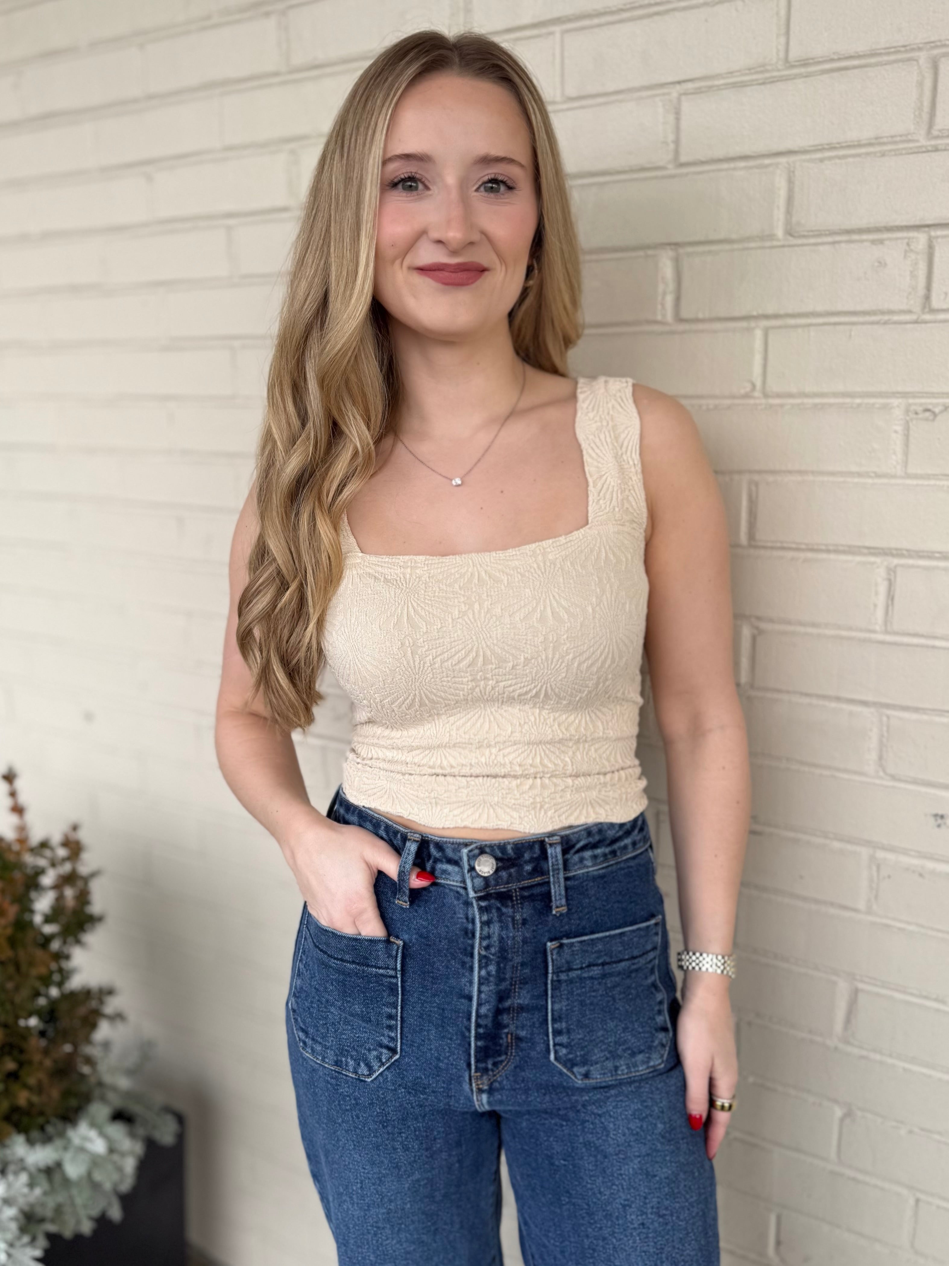 By Together | Jacquard Square Tank | Sweetest Stitch Boutique