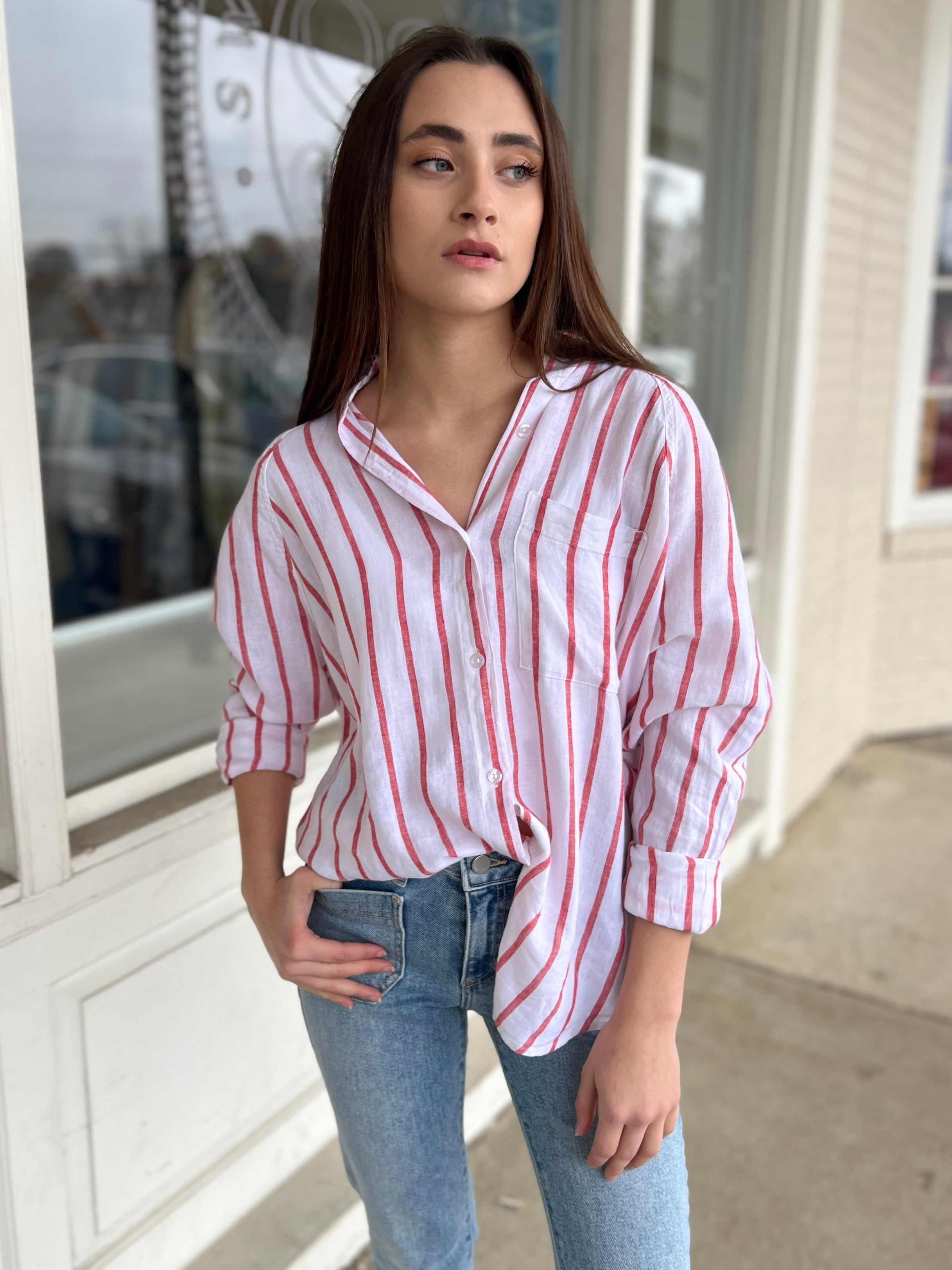 Z Supply | The Perfect Line Button Down | Sweetest Stitch
