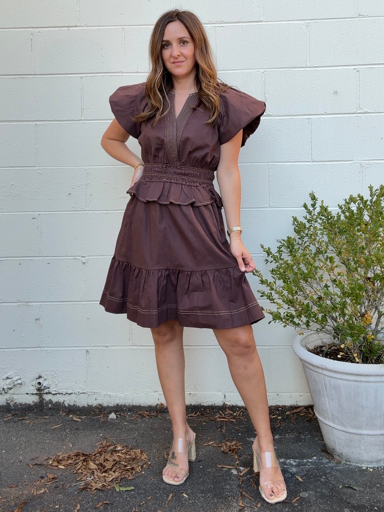 THML | Haley Puff Sleeve Mini Dress | Sweetest Stitch Boutique