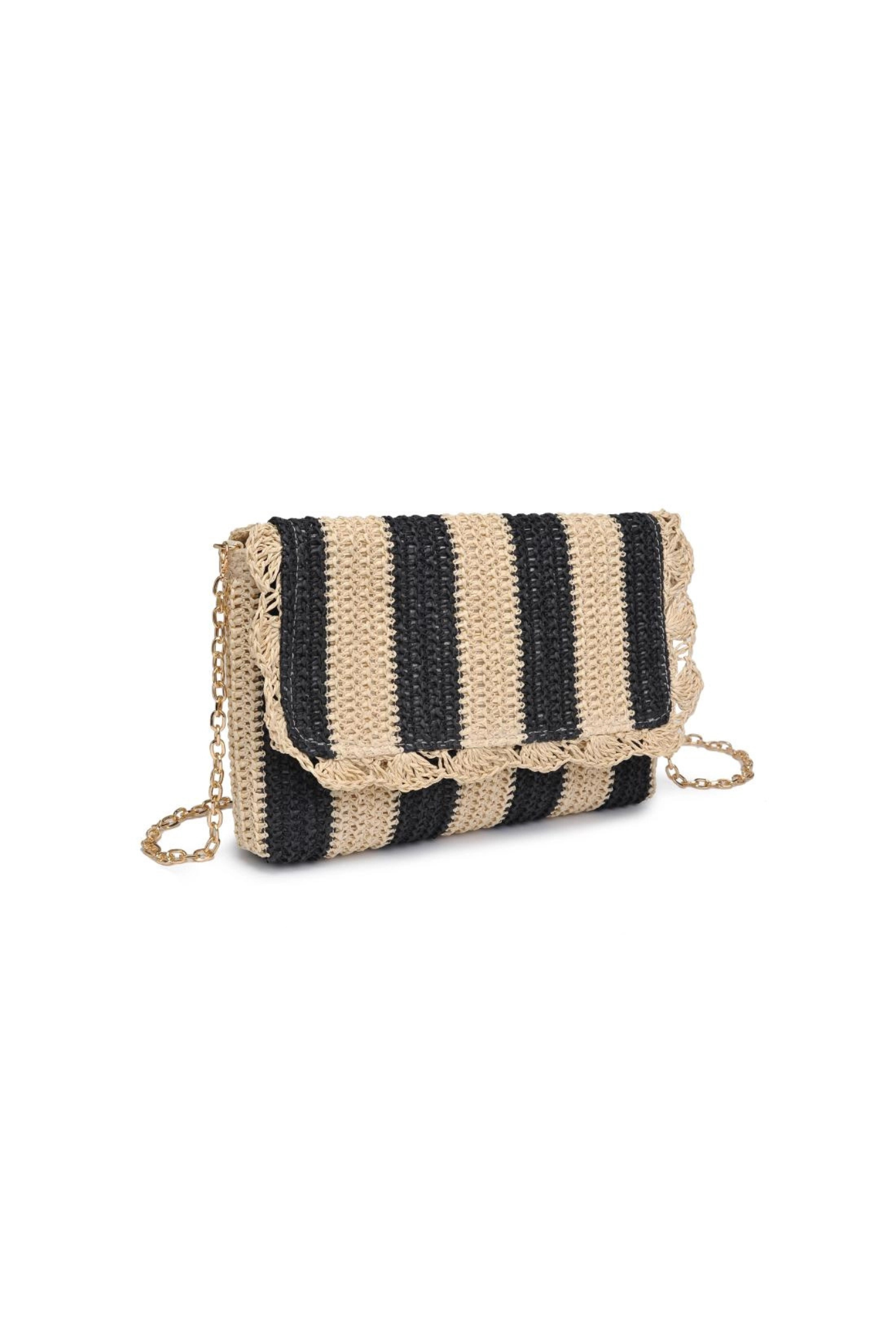 Urban Expressions | Winnie Striped Raffia Clutch | Sweetest Stitch