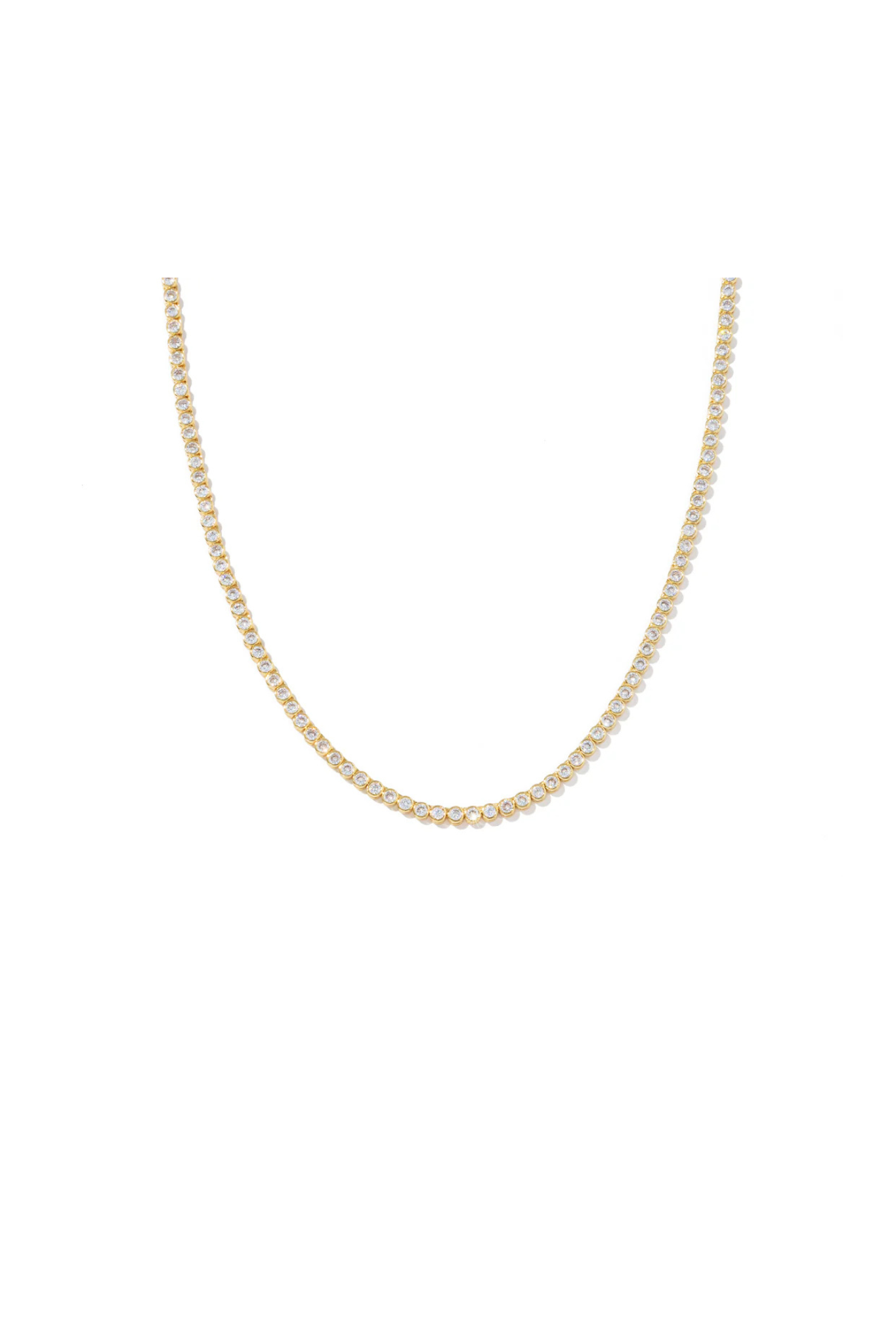 Brenda Grands | 18K Gold Diamond Tennis Necklace | Sweetest Stitch