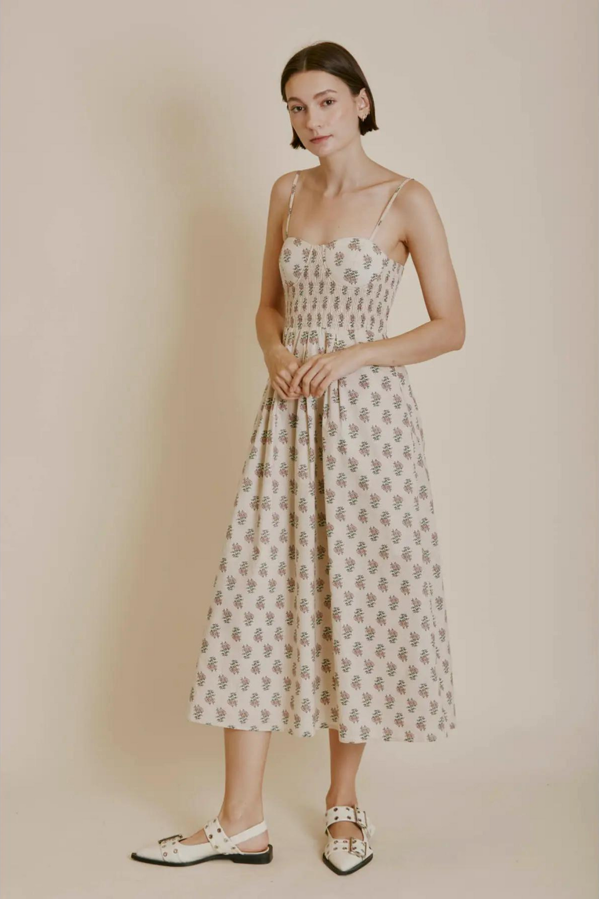 Aureum | Sleeveless Print Midi Dress | Sweetest Stitch Richmond VA
