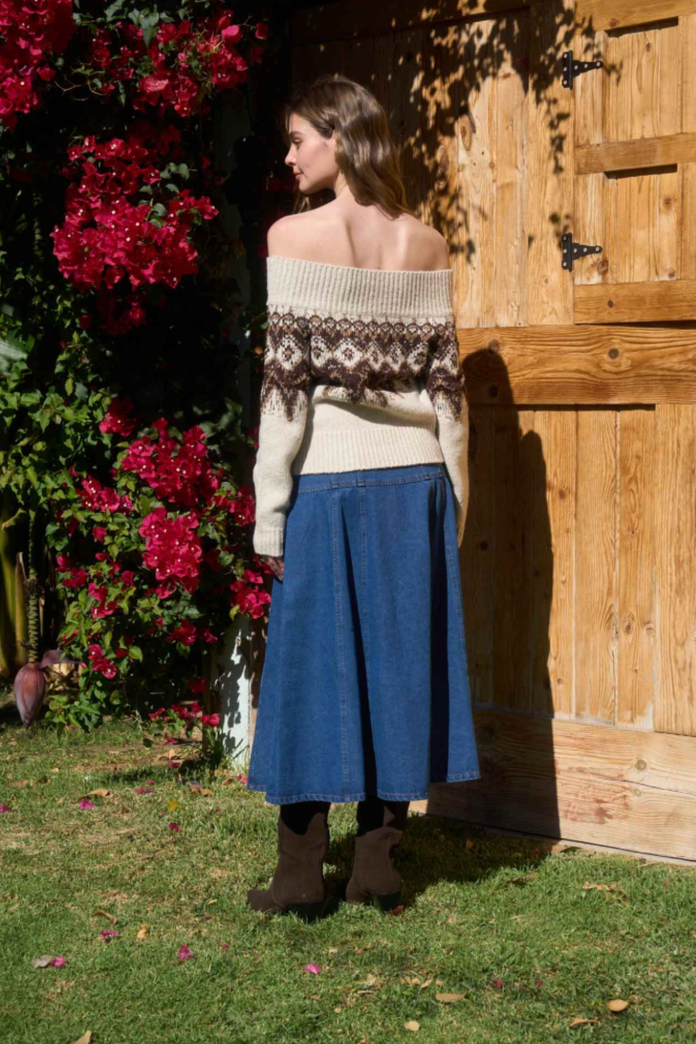 Moon River | Justine Denim Midi Skirt | Sweetest Stitch Boutique RVA