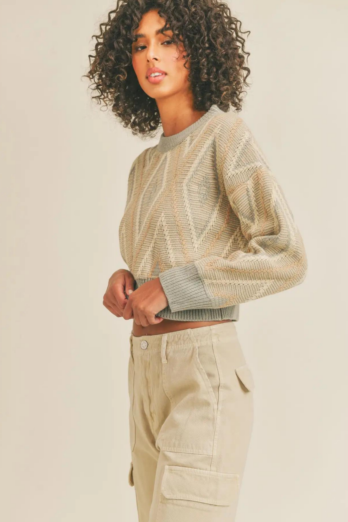 Sage the Label | Multi Colored Cropped Sweater | Sweetest Stitch