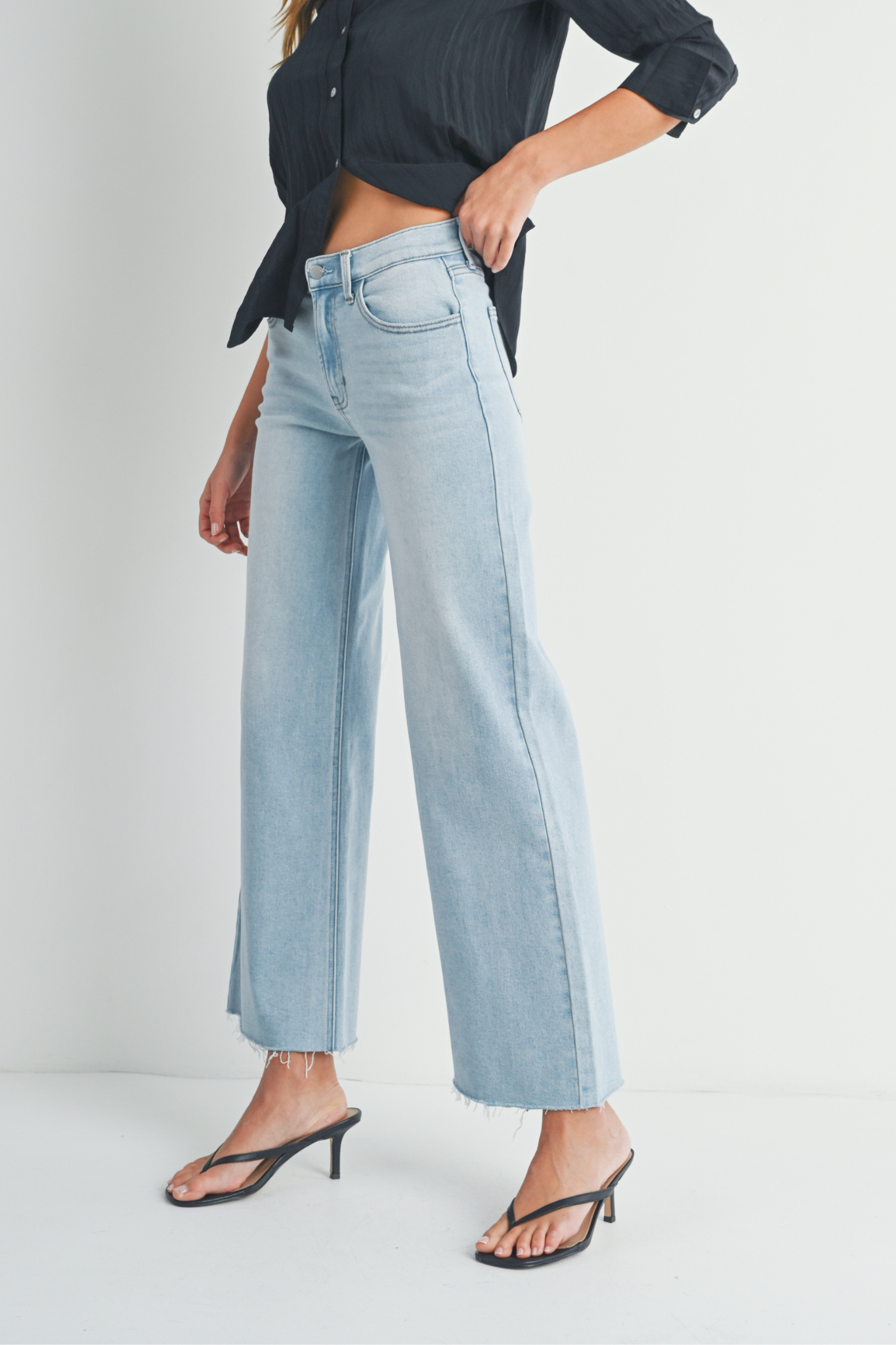 Just Black Denim | Giselle Wide Leg Jeans | Sweetest Stitch Boutique