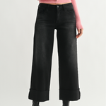 Just Black Denim | Paulina Wide Leg Cuffed Jeans | Sweetest Stitch