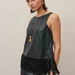 Able | Delilah Faux Leather Fringe Top | Sweetest Stitch Boutique RVA
