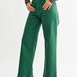 Just Black Denim | Emmy Wide Leg Jeans - Green | Sweetest Stitch
