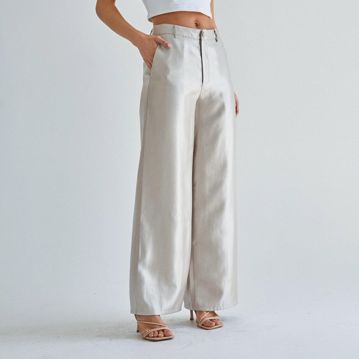 Able | Hazel Wide Leg Satin Pants | Sweetest Stitch Boutique Richmond