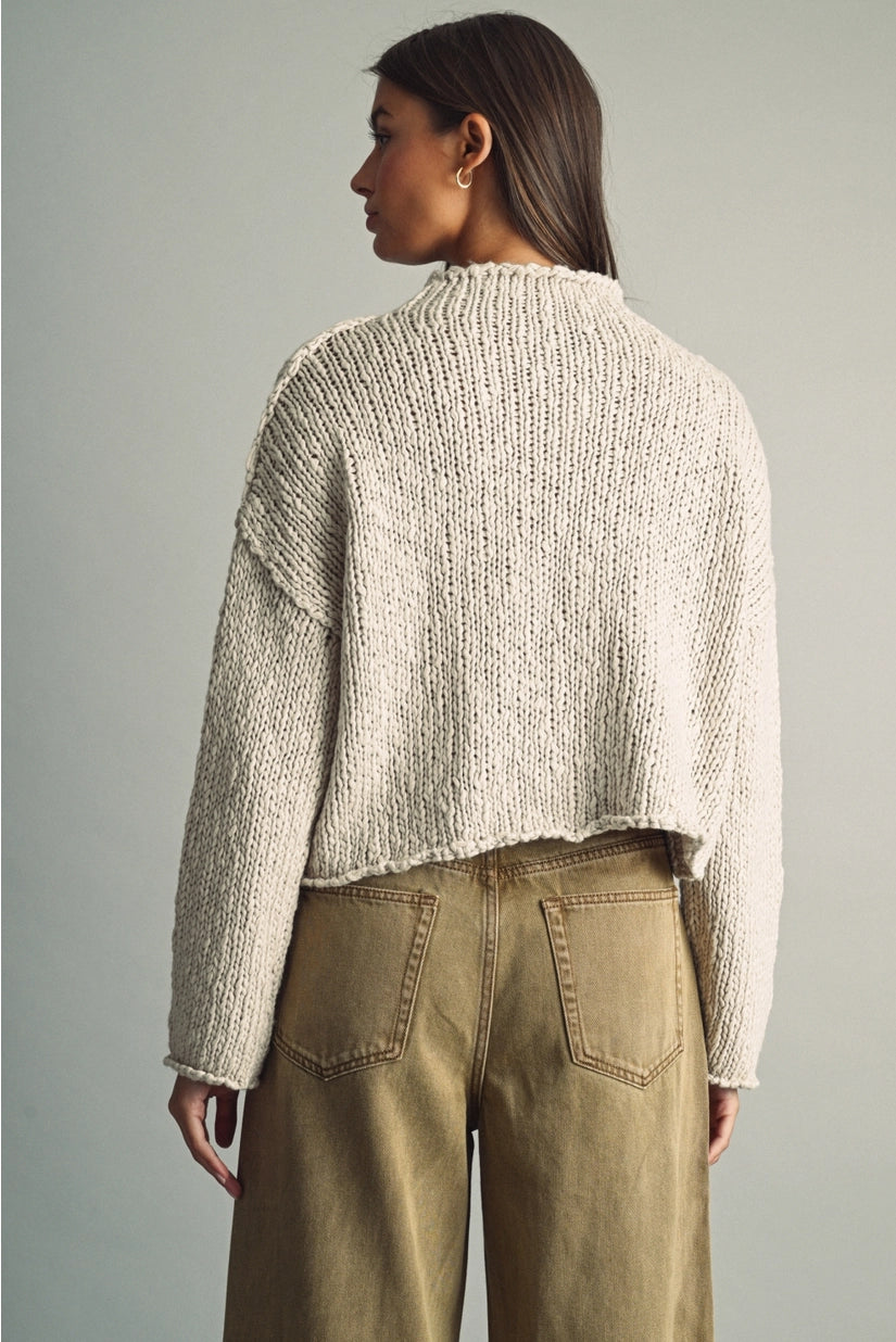Miou Muse | Mandy Rolled Mock Neck Sweater | Sweetest Stitch RVA