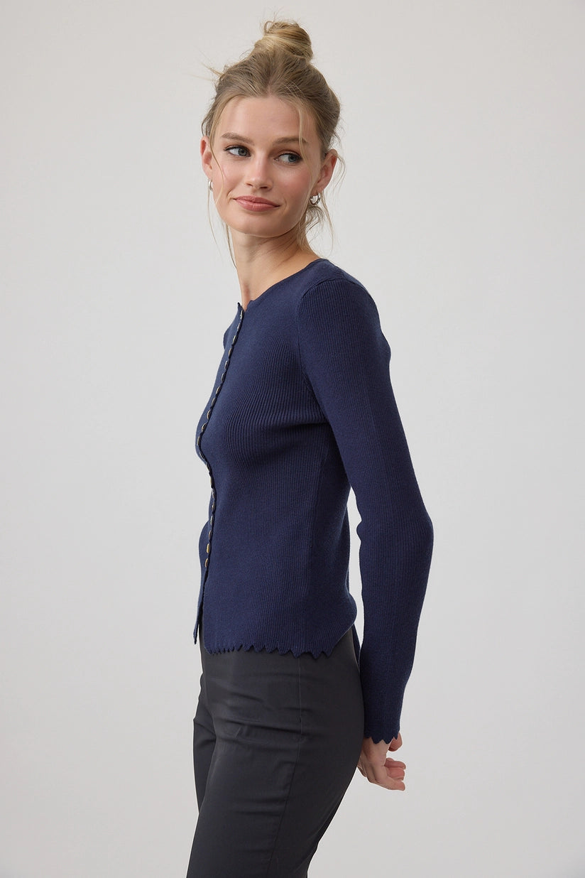 Raisonnel | Ashleigh Slim Fit Ribbed Cardigan | Sweetest Stitch Boutique