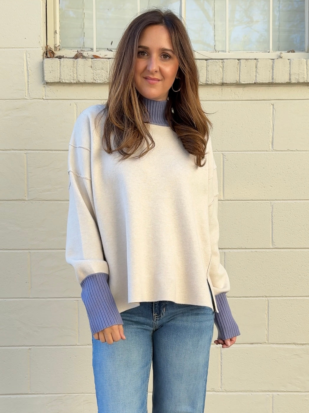 Entro | Clara Mock Neck Sweater | Sweetest Stitch Boutique Richmond