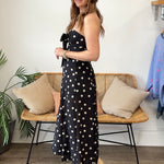 Dress Forum | Adelina Polka Dot Strapless Midi Dress | Sweetest Stitch