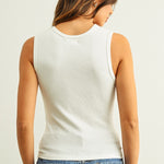 Miou Muse | Samantha Scoop Neck Ribbed Tank Top | Sweetest Stitch