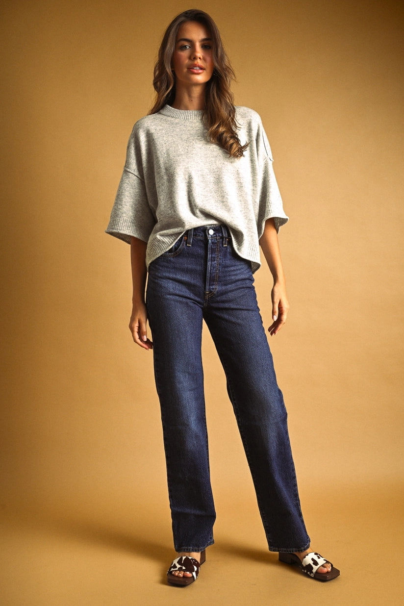Miou Muse | Courtney Short Sleeve Sweater | Sweetest Stitch Boutique