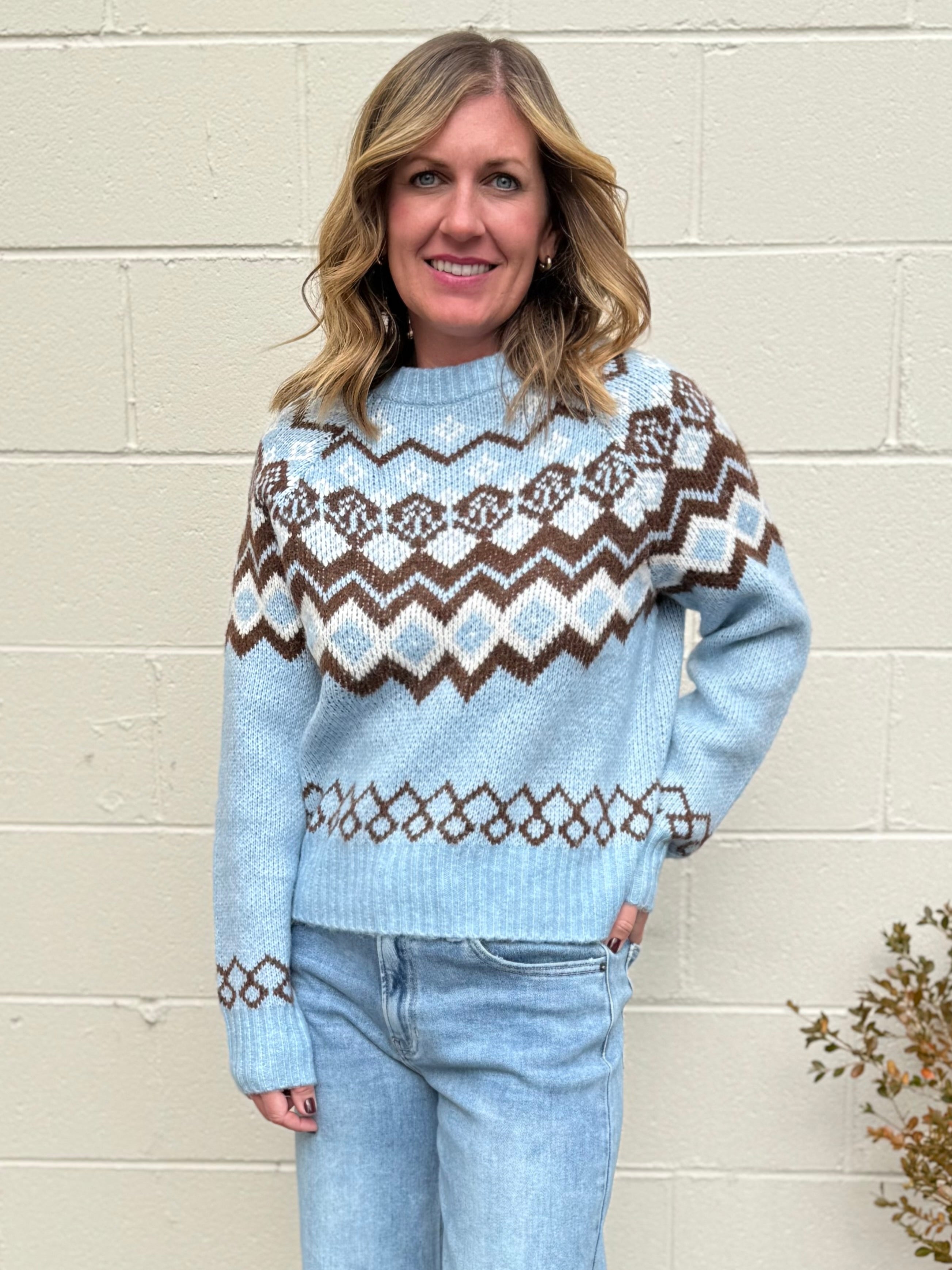Current Air | Charlotte Fair Isle Sweater | Sweetest Stitch Boutique