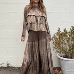 Current Air | Miley Wide Leg Metallic Pants | Sweetest Stitch Boutique