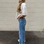 Flying Monkey | Alfie Cuffed Wide Leg Jeans | Sweetest Stitch