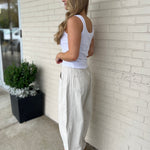 Miou Muse | Piper Barrel Leg Pants - Ecru | Sweetest Stitch Boutique