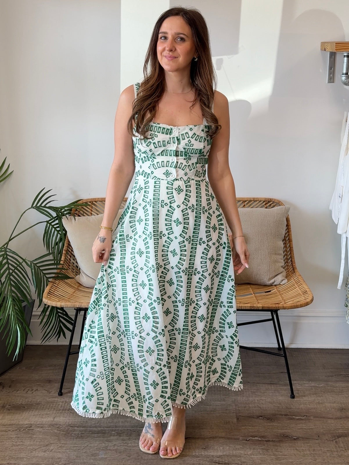 Moon River | Kimber Embroidered Midi Dress | Sweetest Stitch RVA