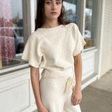 Miou Muse | Morgan Short Sleeve Knit Top | Sweetest Stitch