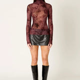 NIA | Ophelia Floral Mesh Top | Sweetest Stitch Boutique Richmond VA